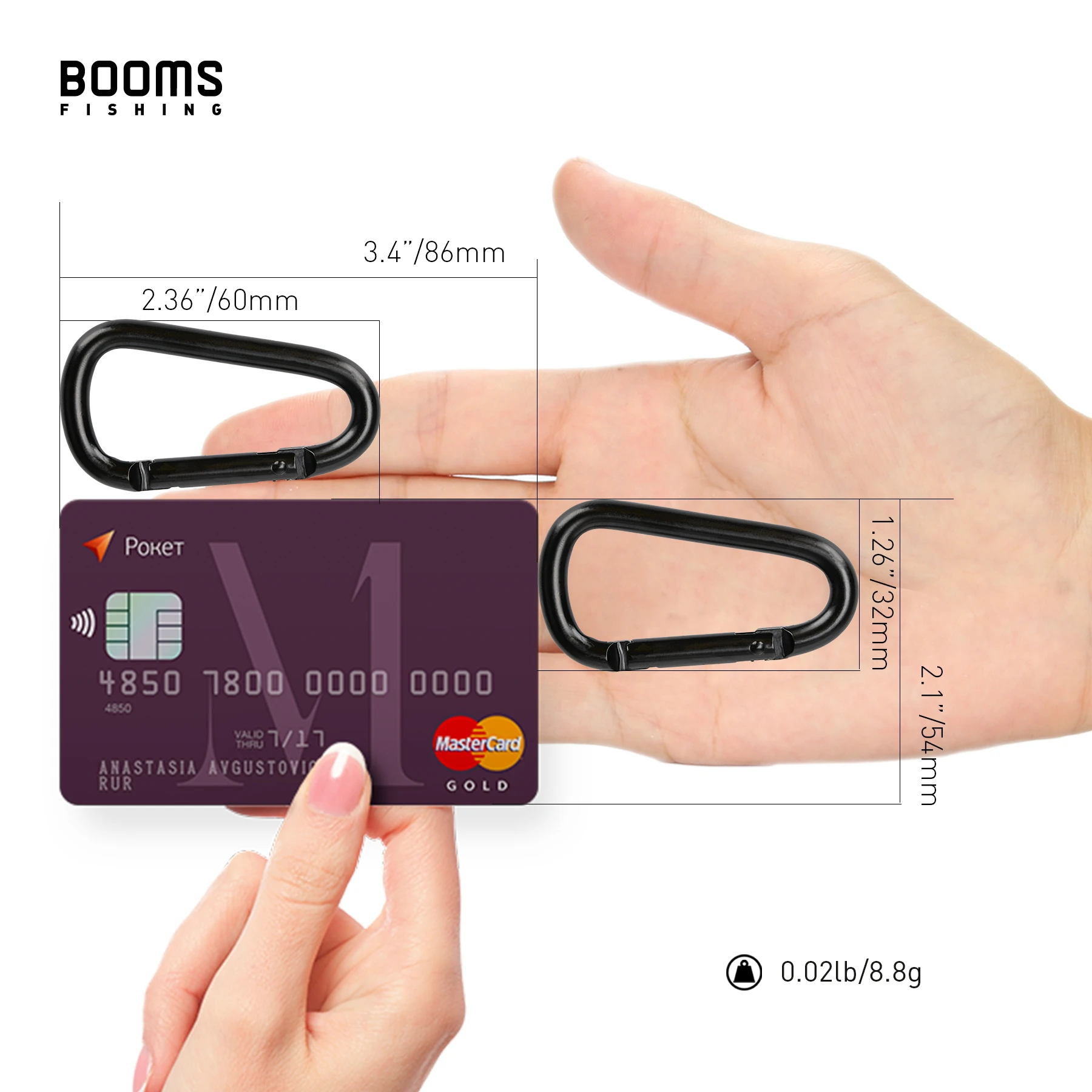 Booms Рыбалка CC2 многофункциональный алюминиевый сплав Карабин брелок зажимы на открытом воздухе кемпинг скалолазание защелка замок Пряжка крюк