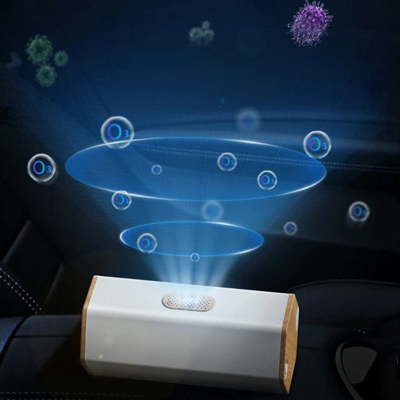 

Air Purifier Ozone Generator Disinfect Deodorize Formaldehyde Air-Sterilizer Rechargeable Air Cleaner for Car