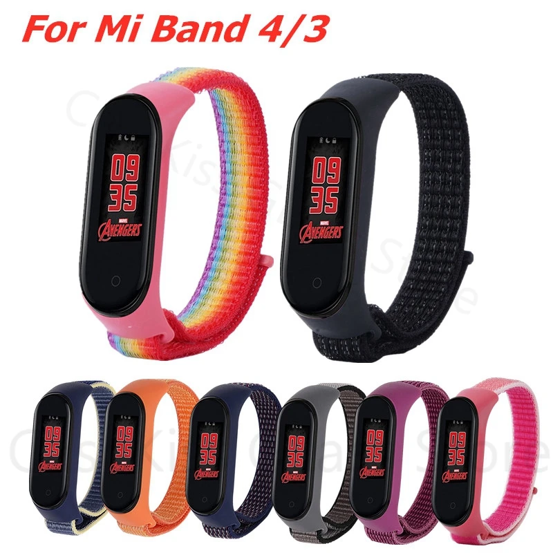 Новый нейлоновый ремешок для Xiaomi Mi Band 4 3 mi bend сменный дышащий NFC Глобальный