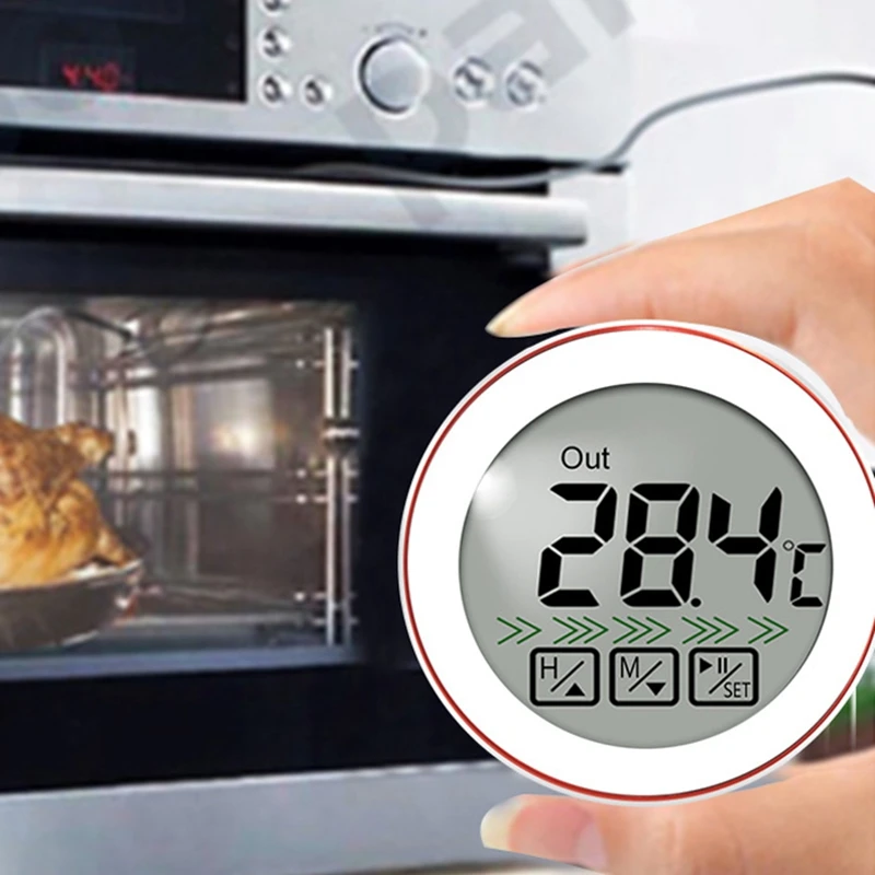  Hot Sale Digital Meat Thermometer Dual Probe Digital Instant BBQ Thermometer Clock Timer for Oven K - 4000391375293