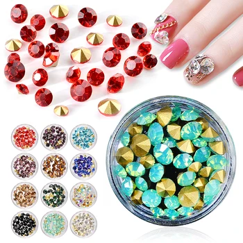 

Fashion Nail Art Shining Crystal Rhinestones Stones AB Flat Back Nail Rhinestone 3D DIY Manicure Nail Art Decoration DIY Tool