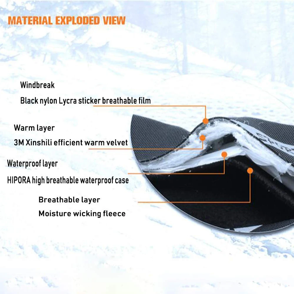 New Winter Gloves with Thermal Lining for Men and Women Proof Resistant to Cold and Wind, Impermeable to water and transpir