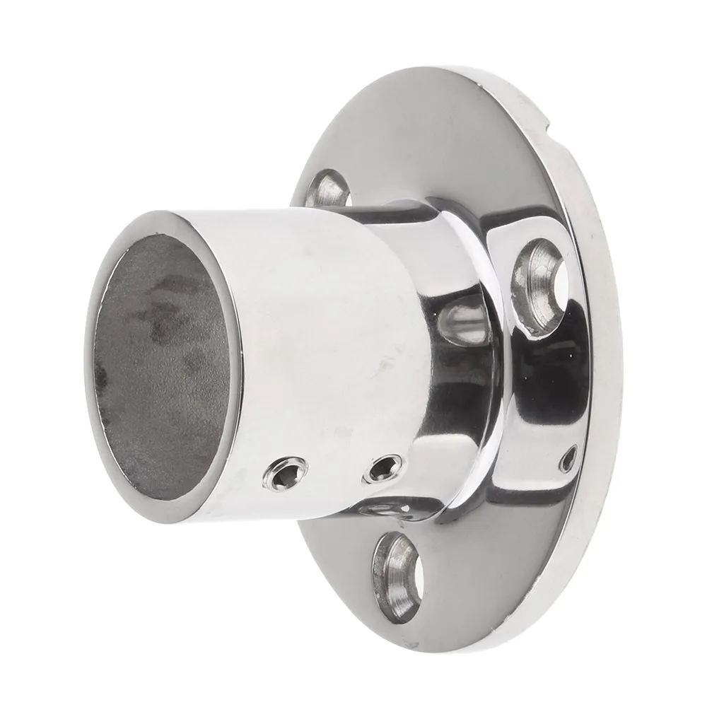 316 Stainless Steel Boat Hand Rail Fitting Round Base for 1-1/4