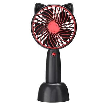 

Mini Usb Cartoon Handheld Fan Portable Mute Charging Large Capacity Cute Small Fan
