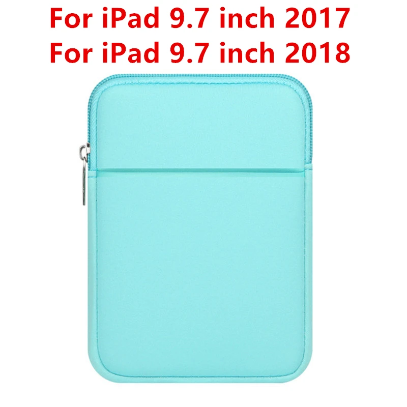 Green 9.7 2018 Чехол для планшета для iPad 9,7 Чехол Мягкий рукав чехол для iPad Air 2/1 Pro 10,5 Pro 11 Air 10,5 10,2 Мини принципиально Капа - Цвет: Green 9.7 2018