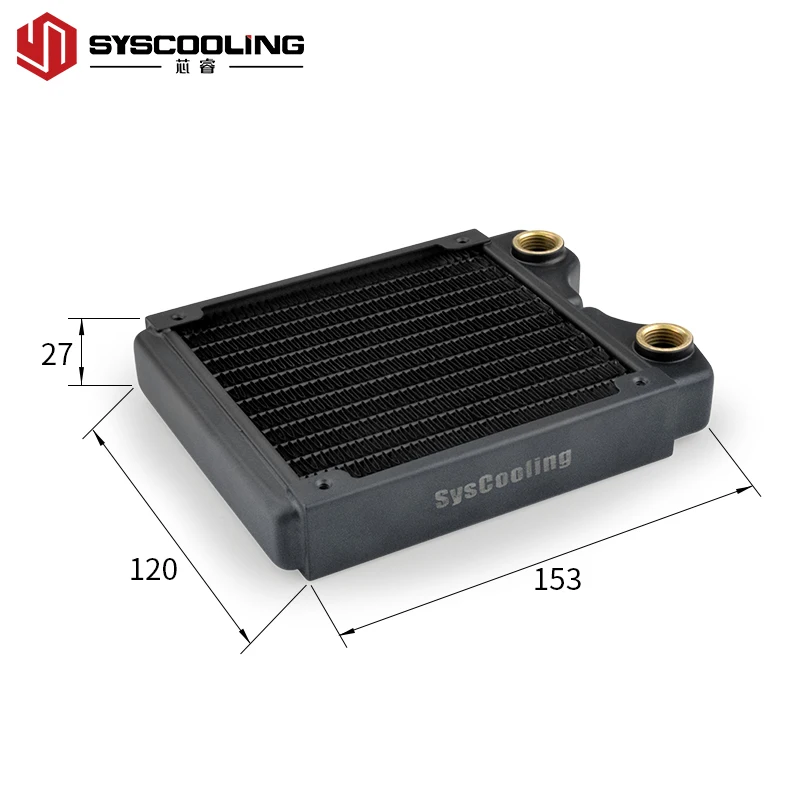 Syscooling PT120  water cooling radiator 120mm copper  radiator G1/4 thread for water cooling system