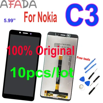 

10pcs/lot 100% Original 5.99" LCD For Nokia C3 LCD Display Touch Screen Digitizer Assembly Replacement Dropshipping Repair Parts
