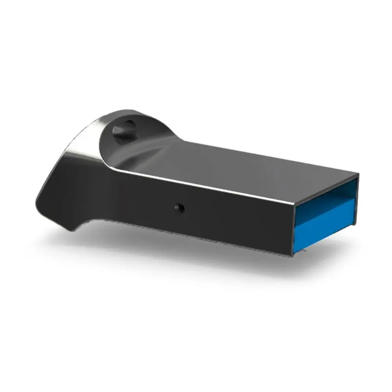 Мини Портативный Высокоскоростной USB 3,0 мужчина к type-C Женский адаптер конвертер разъем - Цвет: Черный