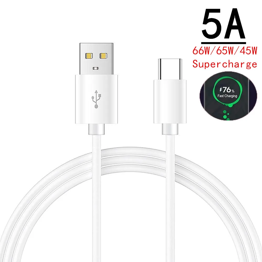 Cavo Usb Tipo C 66W Per Huawei P30 P20 Pro Lite P40 Mate 40 Pro P10 Plus Cavo Caricabatterie Super Usb 5A Supercharge Per Poco X3 M3