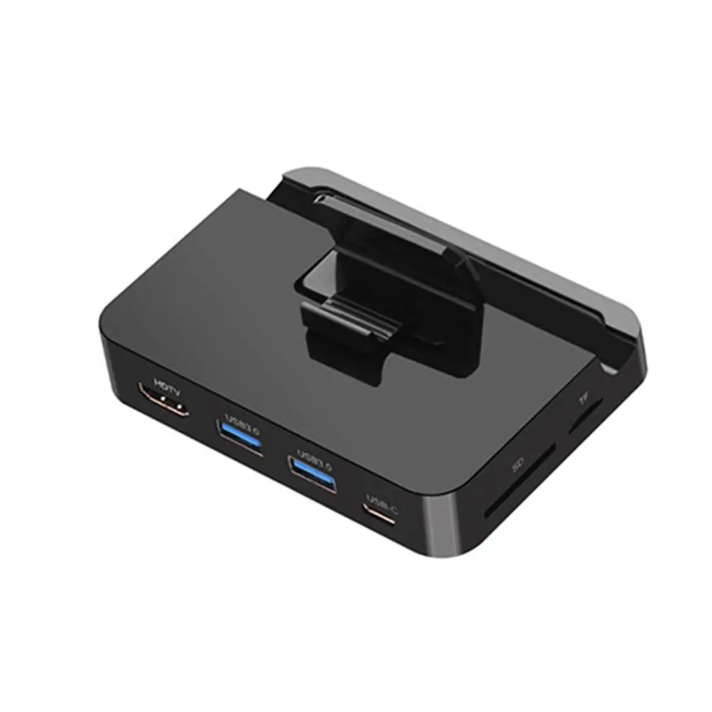 6 в 1 мульти Poorten type-C HDMI 2 USB3.0 Geheugenkaart TF 4K концентратор USB-C адаптер type-c mobiele telefoon док-станция