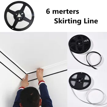 

6M/Roll Self Adhesive Bedroom Waterproof And Mildew Seam Decorative Stickers Gap Room Floor Wall Ceiling Skirting Line Baseboa