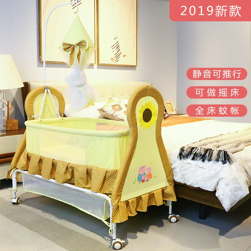 

Newborn crib multi-functional baby bed children's cradle with mosquito net