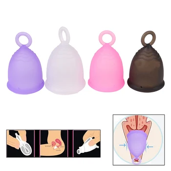 

Women Grade Silicone Menstrual Cup Feminine Hygiene Menstrual Lady Cup Health Care Period Cup