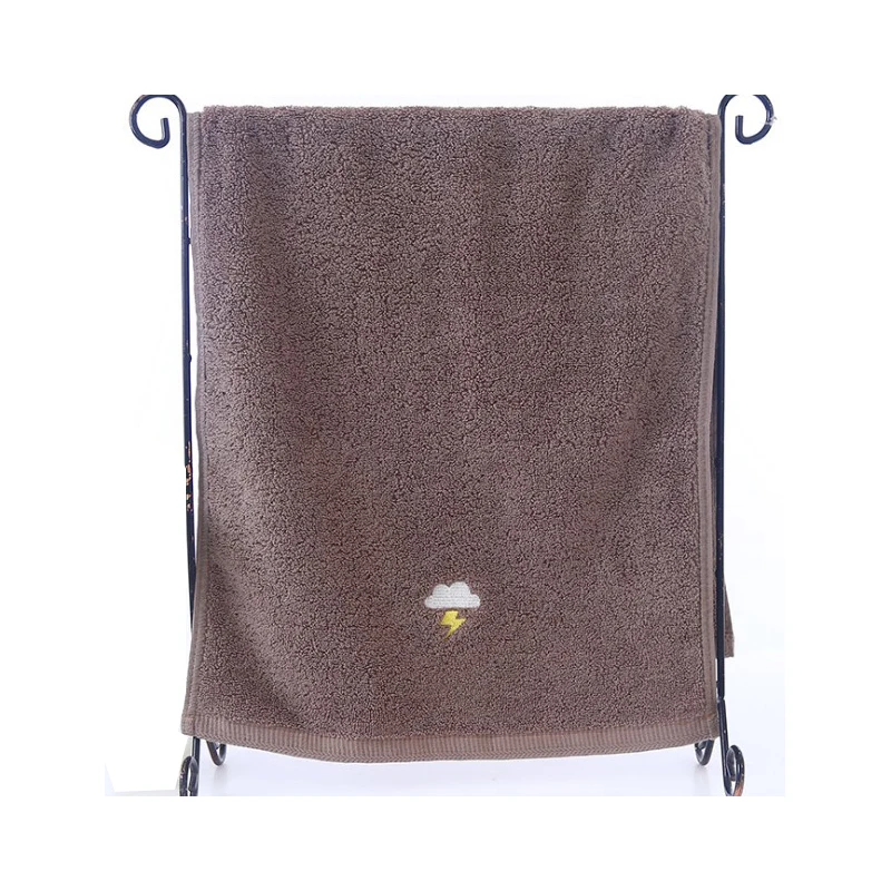 Чистое хлопковое парное полотенце креативное банное полотенце месяц Созвездие свежее искусство отель Подарочное полотенце - Цвет: Coffee thunderbolt
