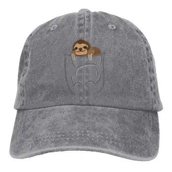 

Pocket Sloth Denim Hat Adjustable Male Funny Baseball Caps