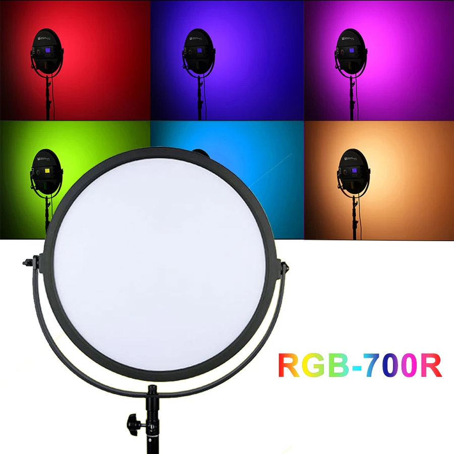 LS RGB-700R круглый светодиодный прожектор с регулируемой яркостью RGB полноцветное освещение для фотосъемки с режимом сцены студийный видео свет