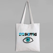 Shopping Bag Eye Print Handbags for Women 2020 Fashion Cartoon Eye Designer Tote Bag Eco Friendly Products Cute