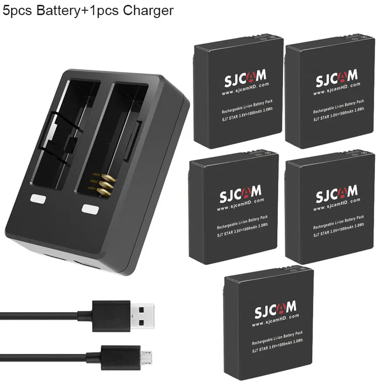 Оригинальная батарея SJCAM SJ7 Star 1000mAh литий-ионная дополнительная батарея зарядное устройство для SJ7 Star Actioin аксессуары для камеры