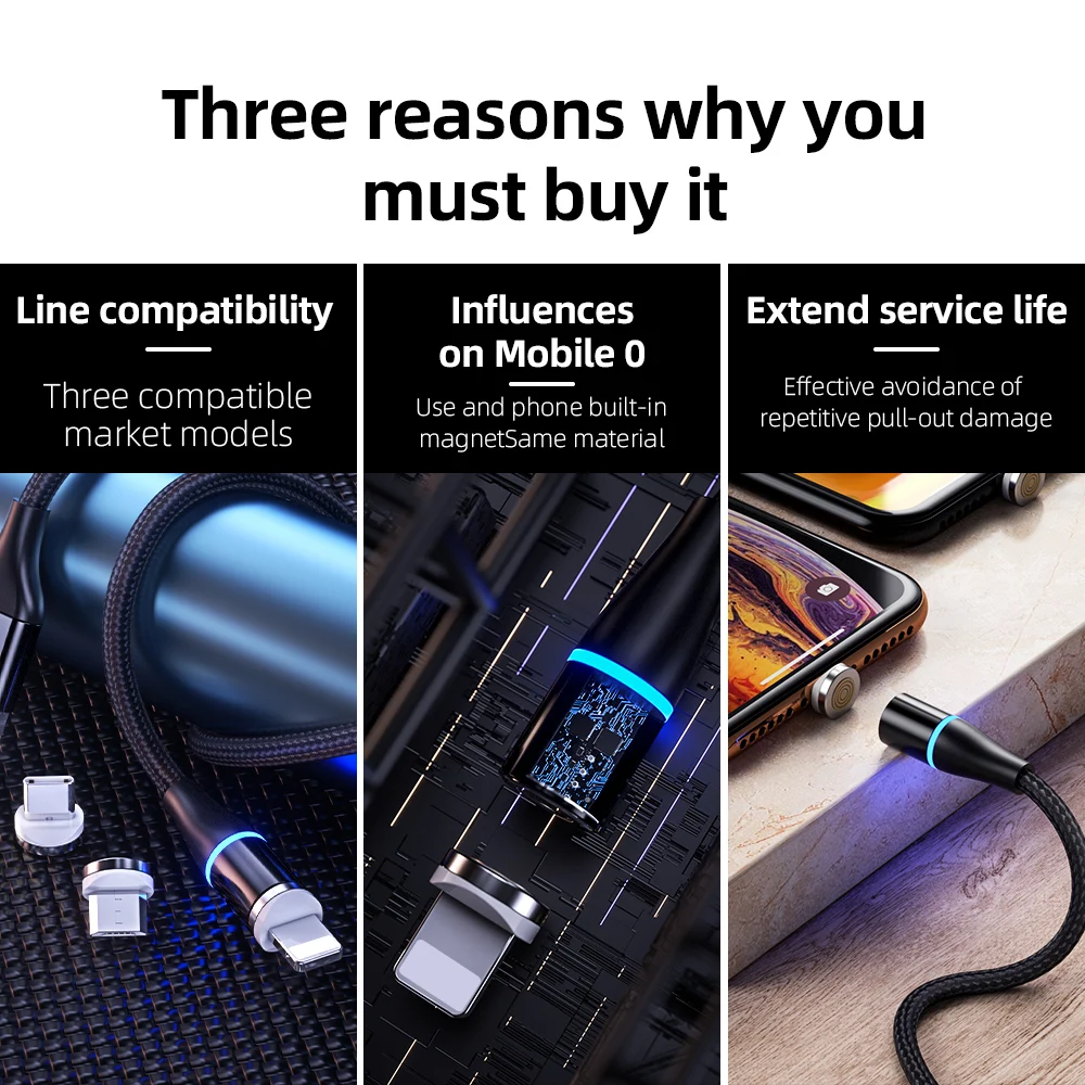 Магнитный Micro USB кабель TEAEGG 3А для iPhone, Android, мобильных телефонов, быстрая зарядка, кабель usb type C, шнур зарядного устройства, свежий