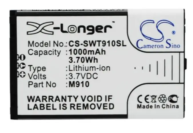 Cameron sino 1000mah аккумулятор для SWITEL M910 мобильный, смартфон аккумулятор