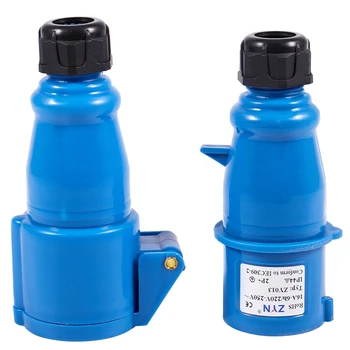 

Waterproof IEC309-2 2P+E Industrial Plug Socket AC 220-240V 16A Amp