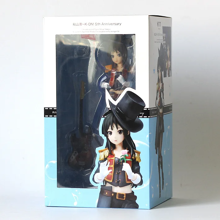20 см аниме фигурки K-ON 5th Юбилей akiyama Mio бас-гитара Ver 1/8 весы коллекция моделей pvc игрушки куклы