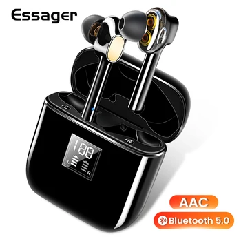 

Essager 07B TWS Wireless Bluetooth 5.0 Earphone Headphones Fingerprint Touch Headsets Handsfree True Wireless Earbuds For Xiaomi