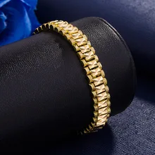 Золотой браслет на запястье браслет широкий браслет для женщин геометрический браслет ручной работы цепь мода панк стиль ювелирный браслет