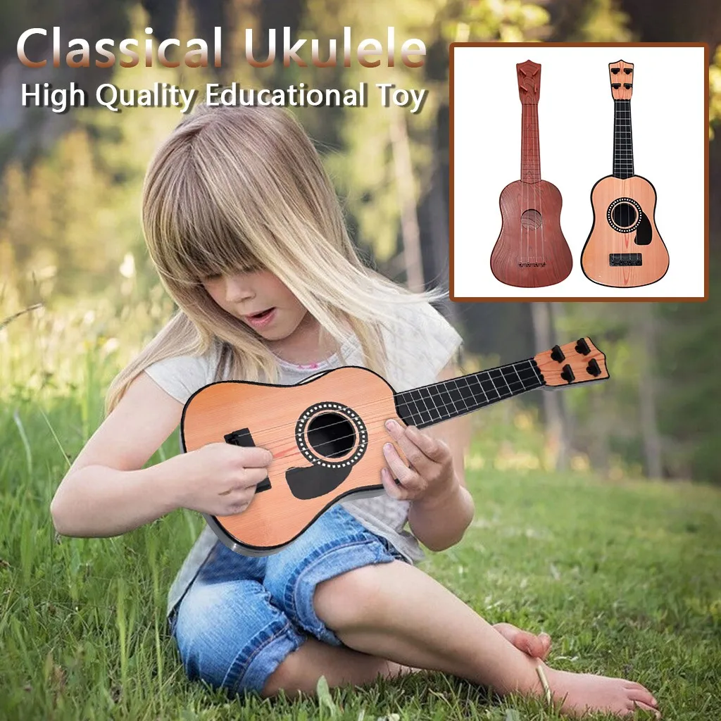 Мини-гитара для начинающих Классическая безопасная простая гитара укулеле 4