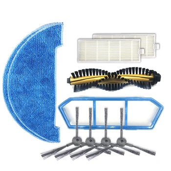 

1 Set Robot Vacuum Cleaner Parts Fabric Mop+Side Brushes+Filter Net for Chuwi Ilife A4 Robotic Cleaner Replacement Part Filter