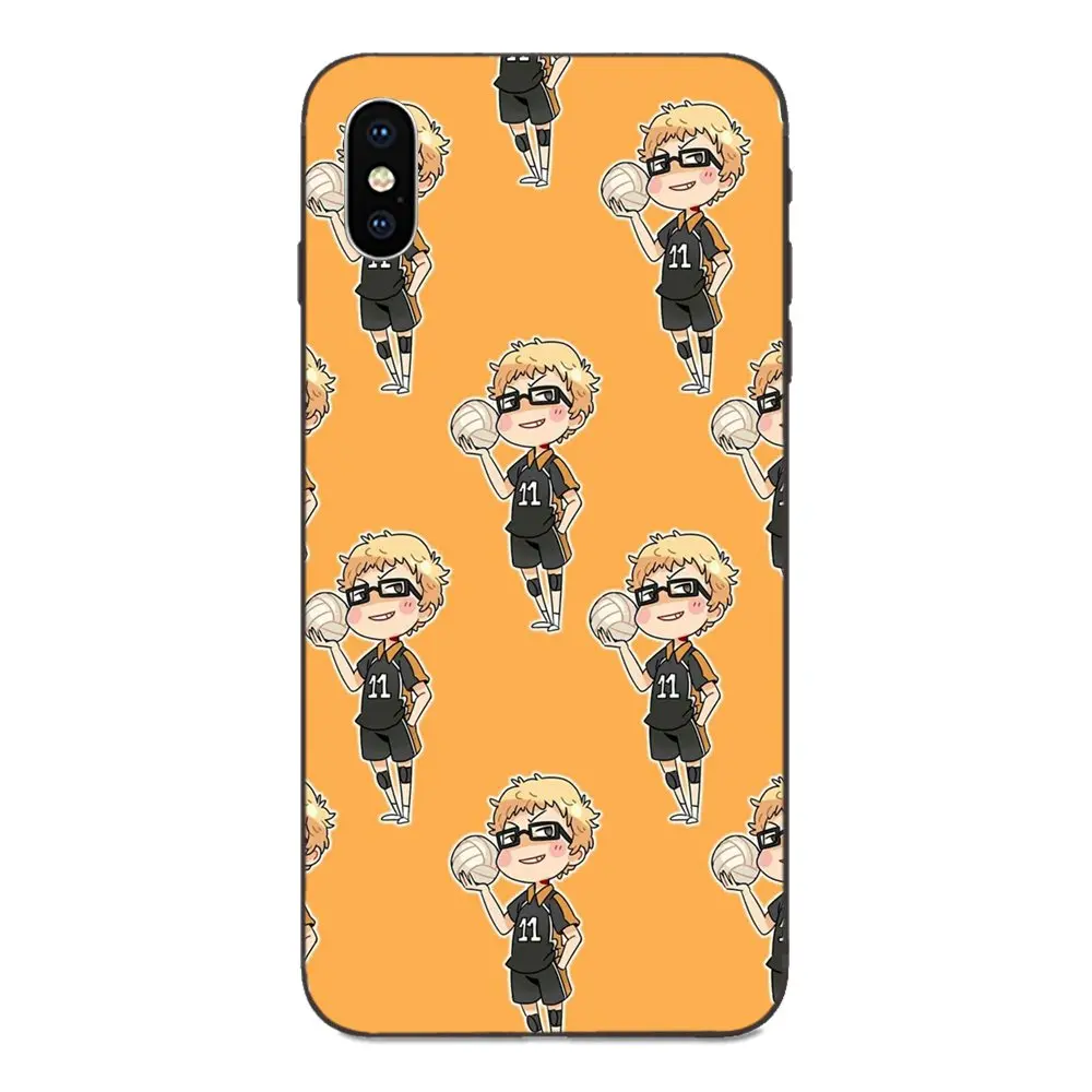 Мягкий симпатичный из ТПУ кожи аниме Tsukishima Кей Haikyuu для Galaxy A3 A5 A6 A6s A7 A8 A9 A10 A20E A30 A40