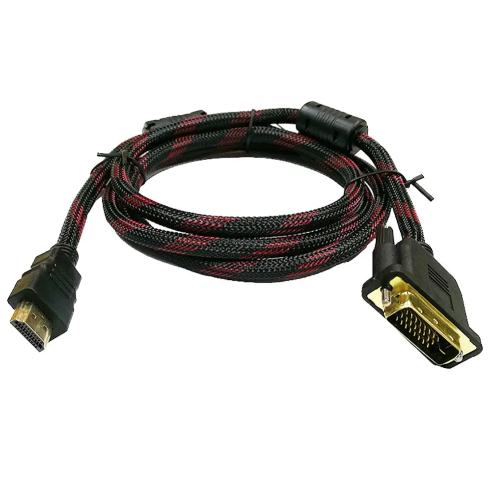Full HD 1080P 1,5 M HDMI к DVI адаптер HDMI кабель провод для компьютера настольный ноутбук планшет