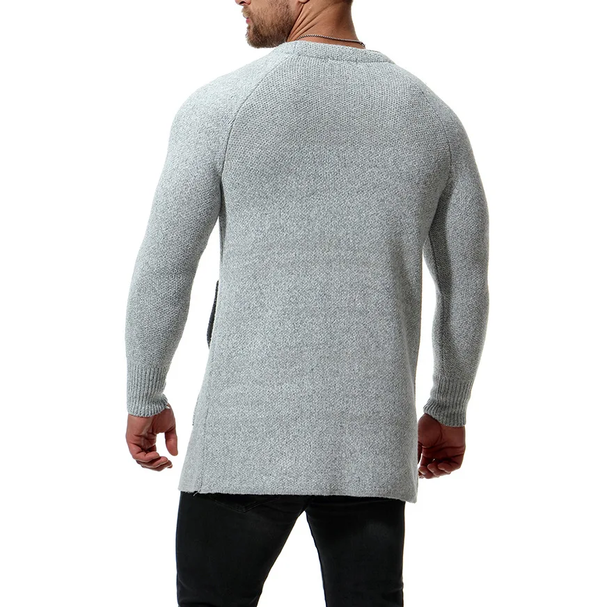 Осенне зимний мужской свитер пальто модная плотная вязка верхняя одежда Мужской