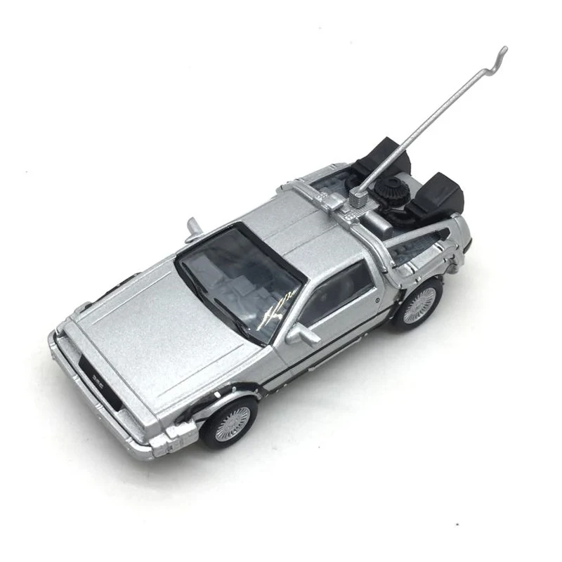 Литый под давлением сплав 1:64 масштаб 1981 DeLorean DMC 12 модель автомобиля металлическая