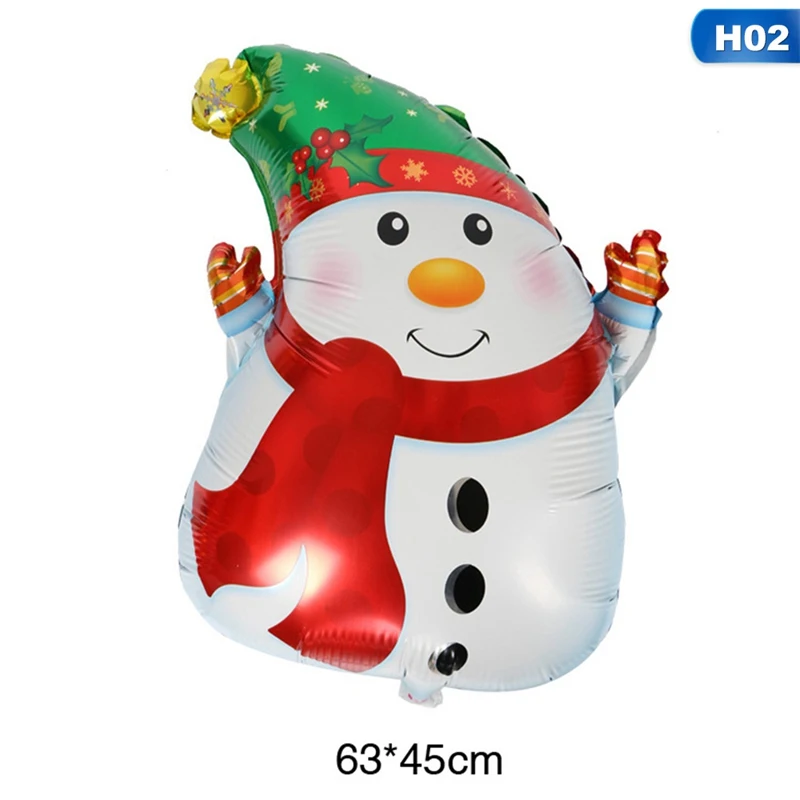 Милые воздушные шары из фольги с изображением рождественской елки, звезды, Санта-Клауса, снеговика, колокольчика, рождественские вечерние воздушные шары для украшения дома, надувные воздушные шары, подарок для детей - Цвет: 2