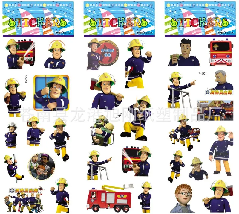 1 шт. подвижный Пожарный Сэм Действие ПВХ игрушки для детей - Цвет: 1pcs random