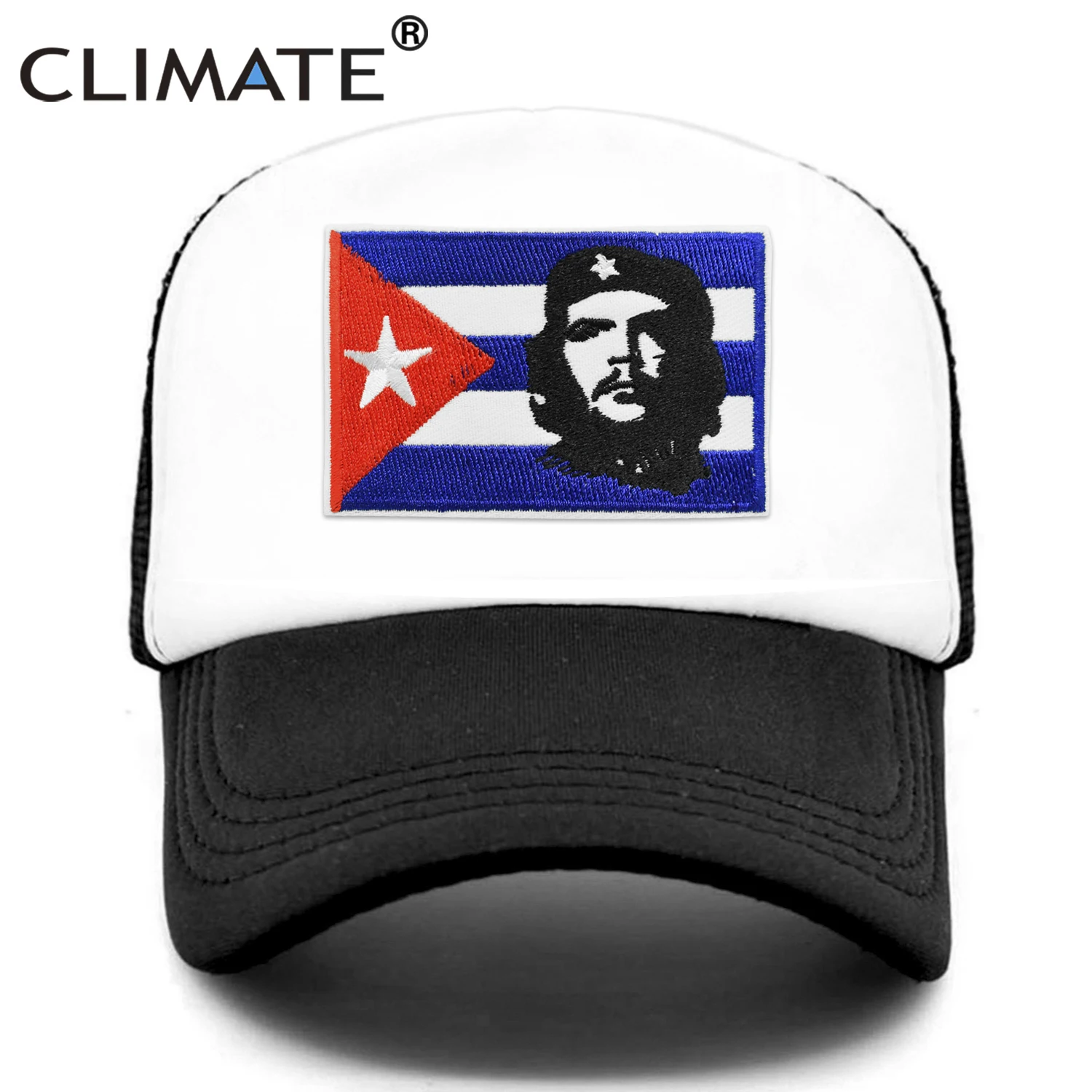 

CLIMATE Che Guevara Trucker Cap Cuba Hero Cuba Flag Cap Che Ernesto Guevara Trucker Cap Hat Cap Cool Summer Mesh Trucker Cap