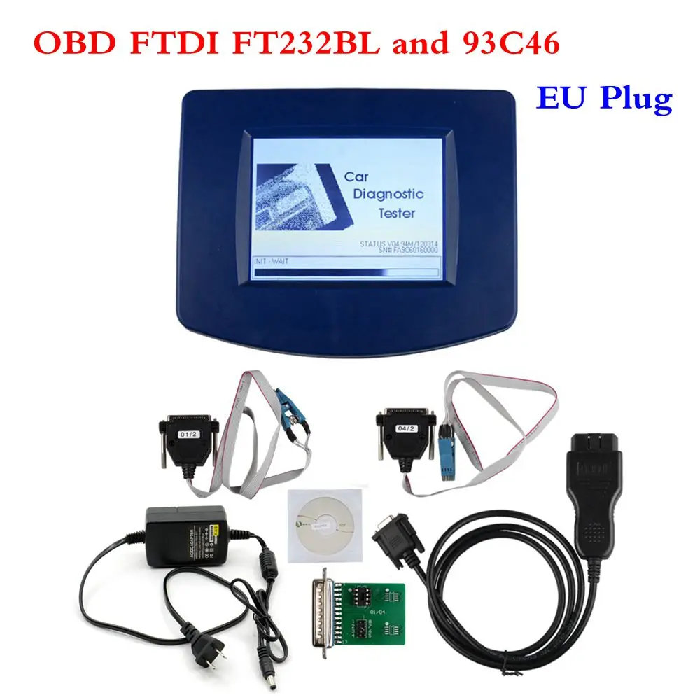 OBD FTDI EU Plug Digiprog3 полный набор Digiprog 3 V4.94 программист одометра DigiprogIII MileageCorrect инструмент для многих автомобилей с вилкой EU/US - Цвет: OBD FTDI EU Plug