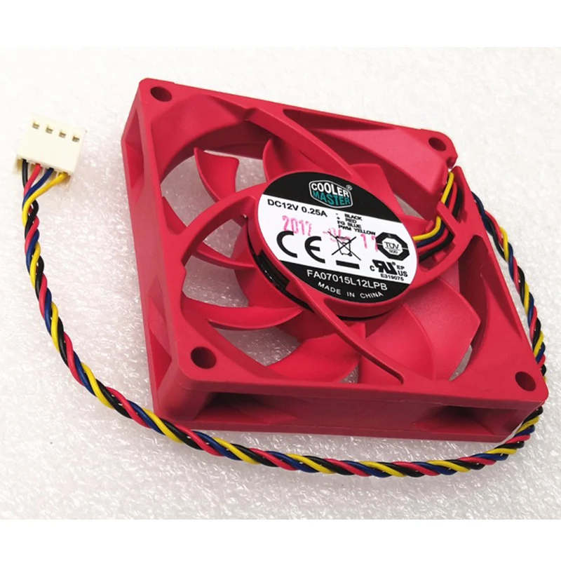 Cooler Master-ventilador Original da Cpu Amd 4pin Pwm 10003400rpm dc 12v 0.25a 7015 70x70x15 mm 70 mm Fa07015l12lpb - Imagem 3