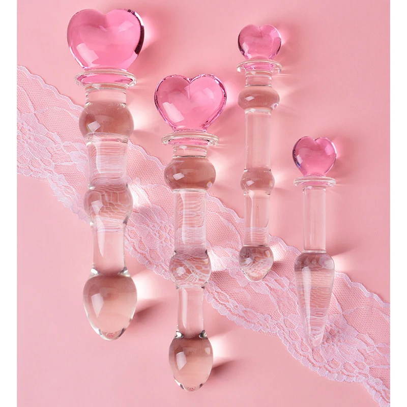 Стеклянная Массажная палочка 4 размера для моделирования анальная пробка