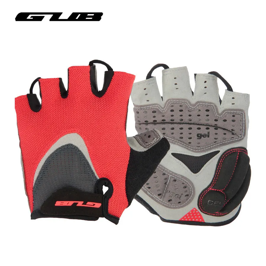 GUB Endurance Cycling Gloves Bicycle Bike Fingerless Gloves Silicone Half/Short Finger Extra Gel Gloves Double Gel-Vent Padding 5