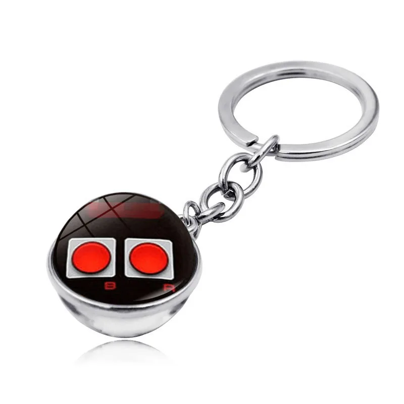 5H-XSWX2027-6 Игровой контроллер узор двухсторонний стеклянный шар брелок кулон Модный Ювелирный брелок для ключей держатель Geeky Boyfriend идеальный подарок - Цвет: 5H-XSWX2027-6