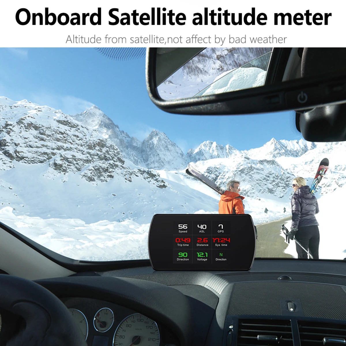 3-дюймовый HD T800 Универсальный Автомобильный HUD Дисплей gps Спидометр ускорение Тесты тормозной Тесты оповещение о превышении скорости, пригодный для всех транспортных средств