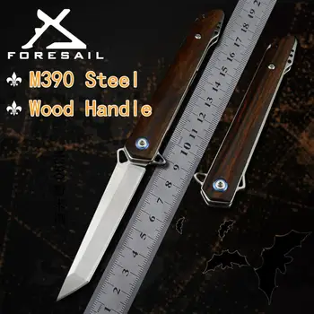 

FORESAIL-Austria M390 Steel folding knife Pocket Knife Outdoor High Hardness Sharp Tactical Knives wood Handle Knives EDC Tools