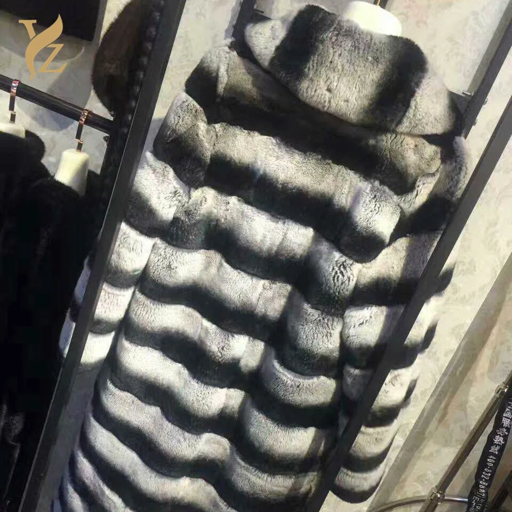 YZ. FURTURE натуральный шиншилла кролик рекс мех X-Long Pull Fourrure теплая зимняя высококачественная куртка из натуральной кожи Модная женская