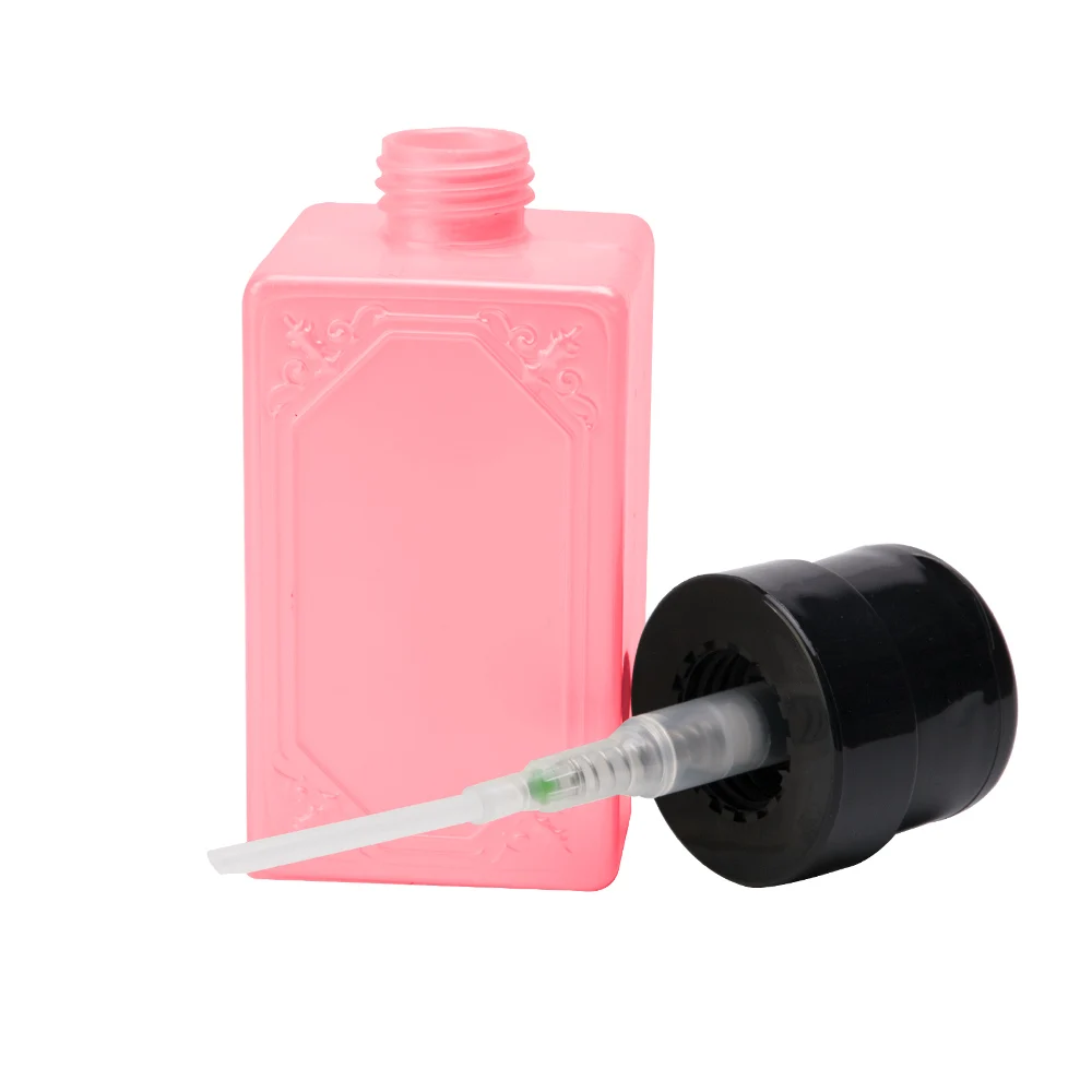 210ml pink 200/210 мл пустой лак для ногтей Пресс бутылка насос контейнер для таблеток УФ Гель-лак для удаления чистящая жидкость Инструмент для маникюра - Цвет: 210ml pink