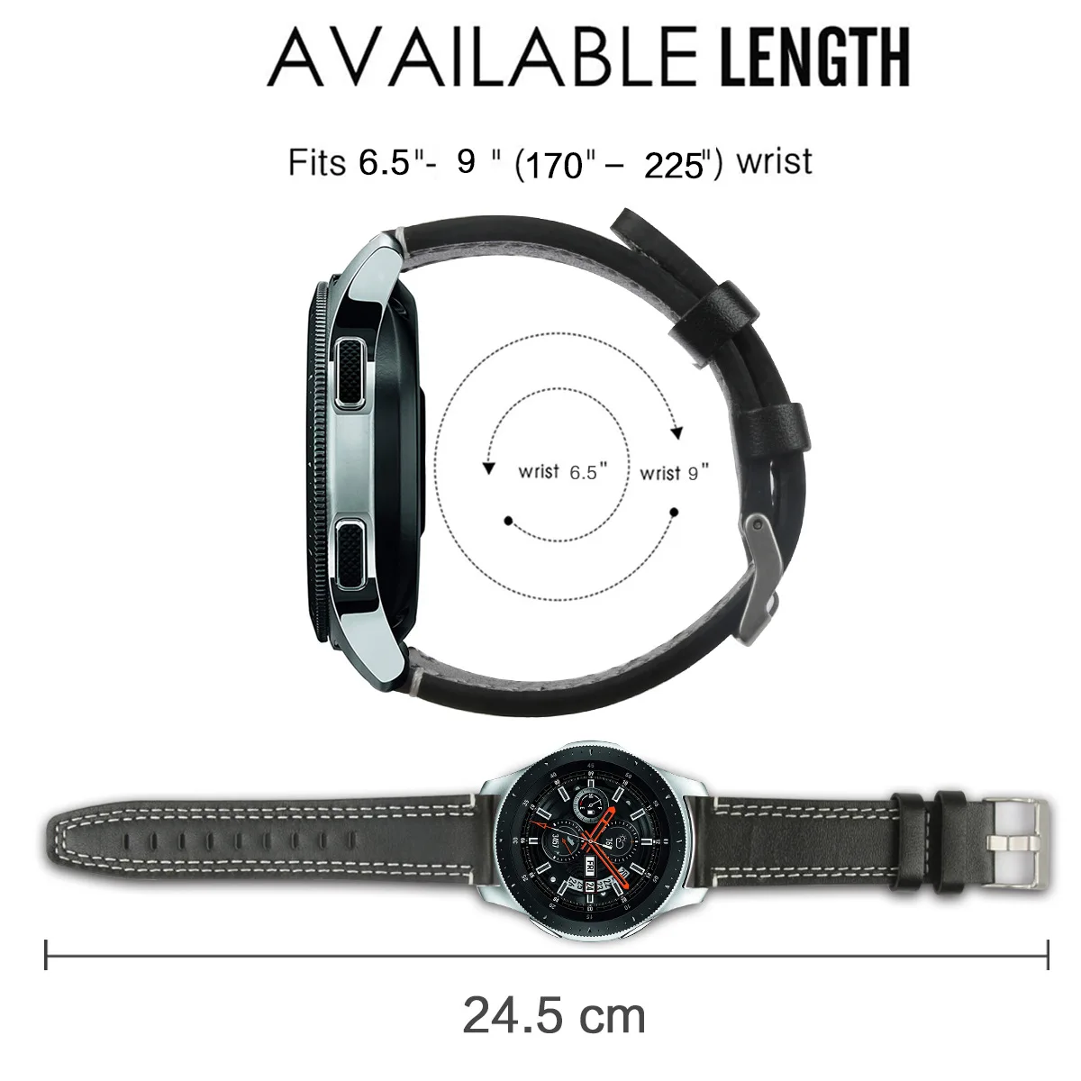 Кожаный ремешок huawei gt 2 для samsung gear sport S2 S3 Classic Frontier galaxy watch 46 мм ремешок 22 мм huami amazfit Bip мужские черные