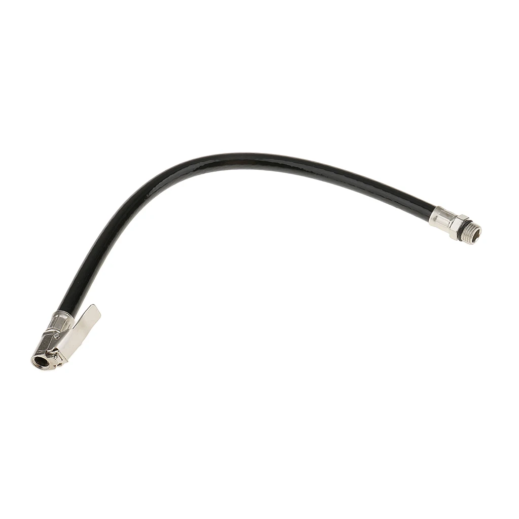 37mm Motorcycle Car Tyre Air Pump Inflator 1/4' Rubber Air Pipe Hose & Zinc Valve 8mm Inlet Diameter
