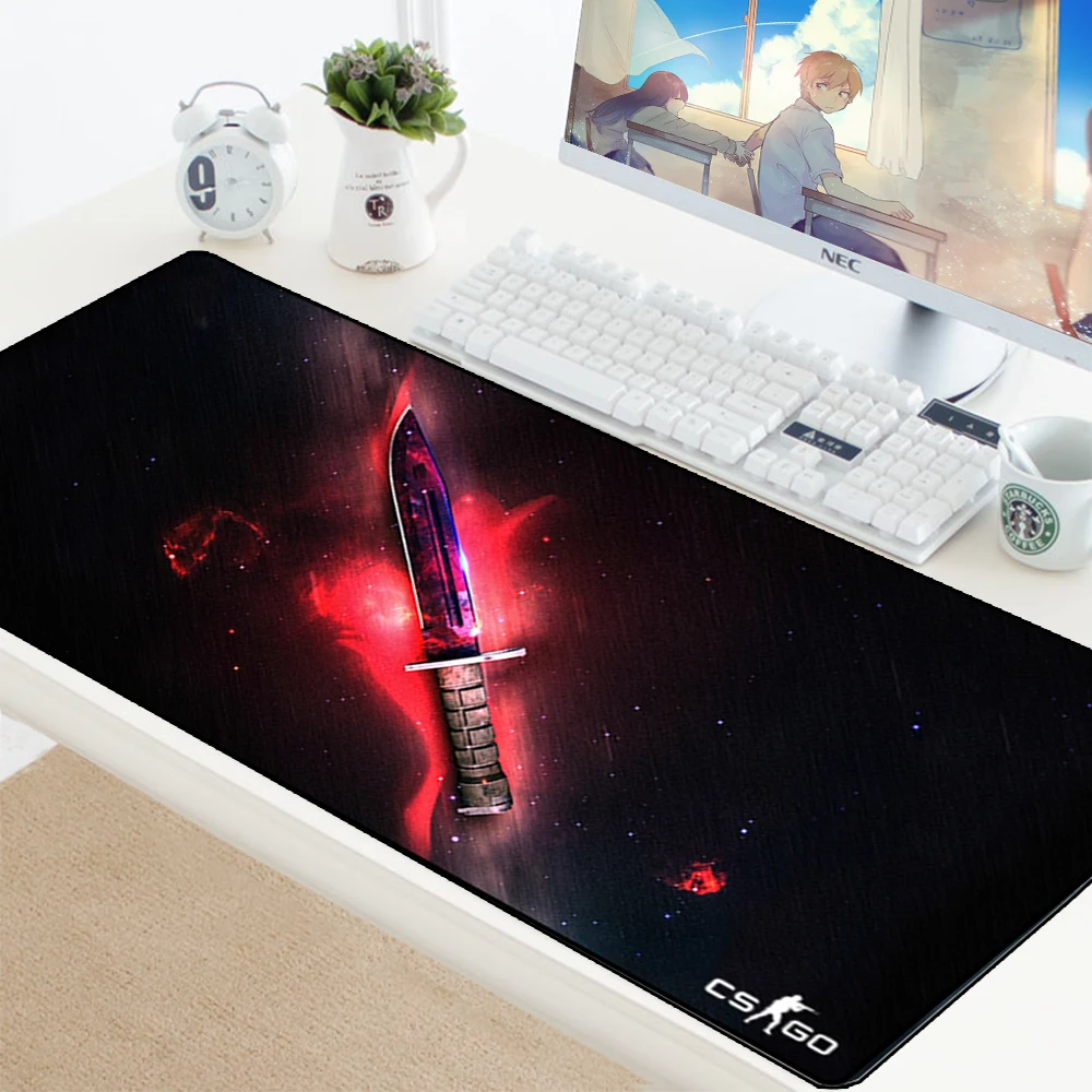 CS GO геймер Мышь Pad нож в стиле игры &quotCounter Strike&quot Non slip клавиатура коврик CSGO pad для PC