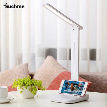 

Suchme LED Desk Lamp 28pcs LED 3 Lights Color LED Lamp Reading Table LED Light Stand Table USB Power With Phone Holder